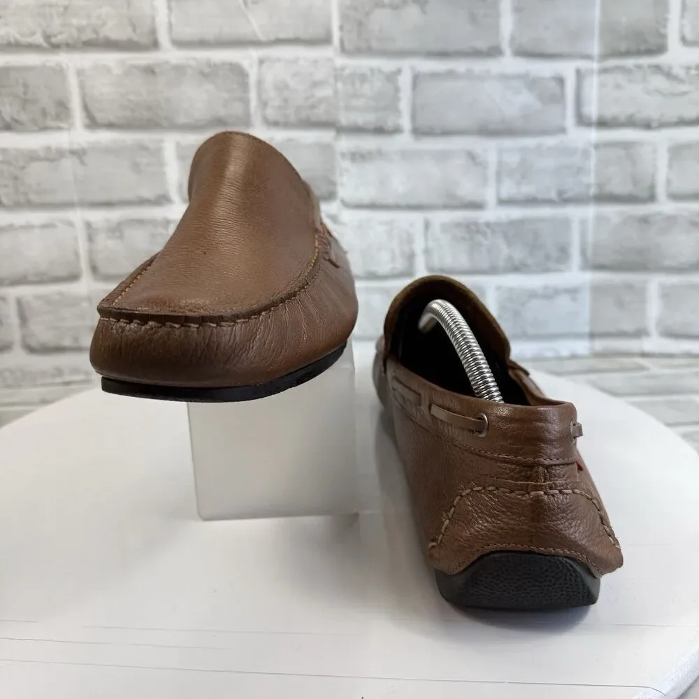 Marc Joseph New York Men's Size 10.5 Brown Leather Driving Slip On Loafers